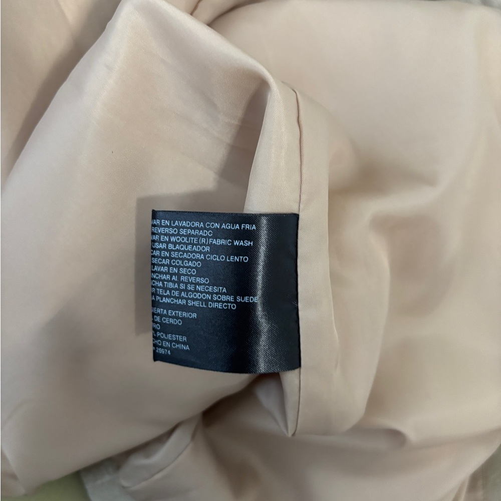 Bernardo Light Beige Suede Trench Coat - Picture 4 of 5